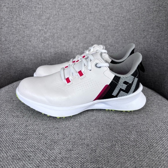 FootJoy Fuel Junior Unisex White Spikeless Athletic Golf Shoes Kids Size 1 - Picture 3 of 11